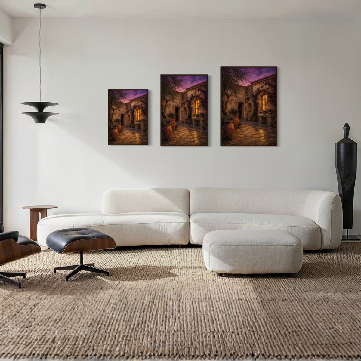 MEDITERRANEAN STUDIES — Night Courtyard, Framed Art Print-3