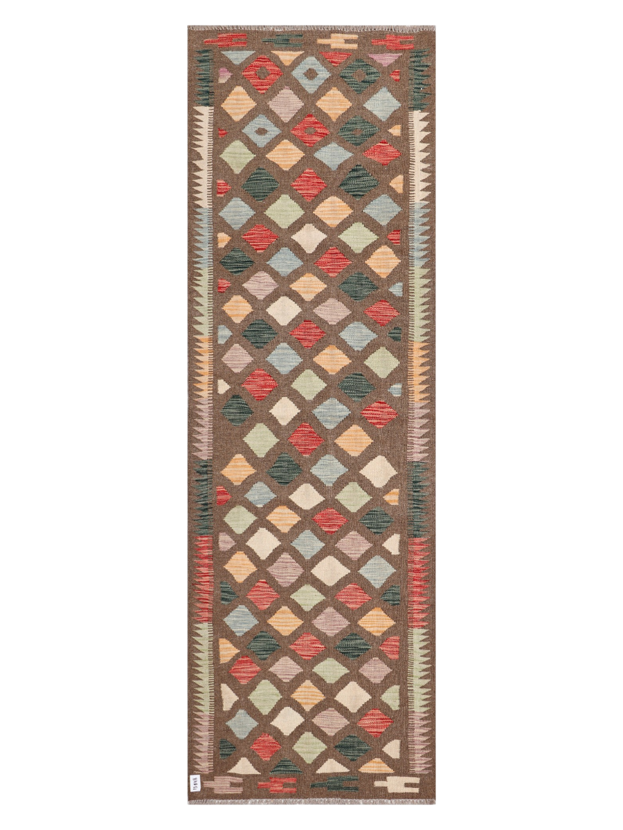 Jui-ye Sufid, Maimana Kilim Runner - 286 × 91 cm (9'5" x 3'0")-0
