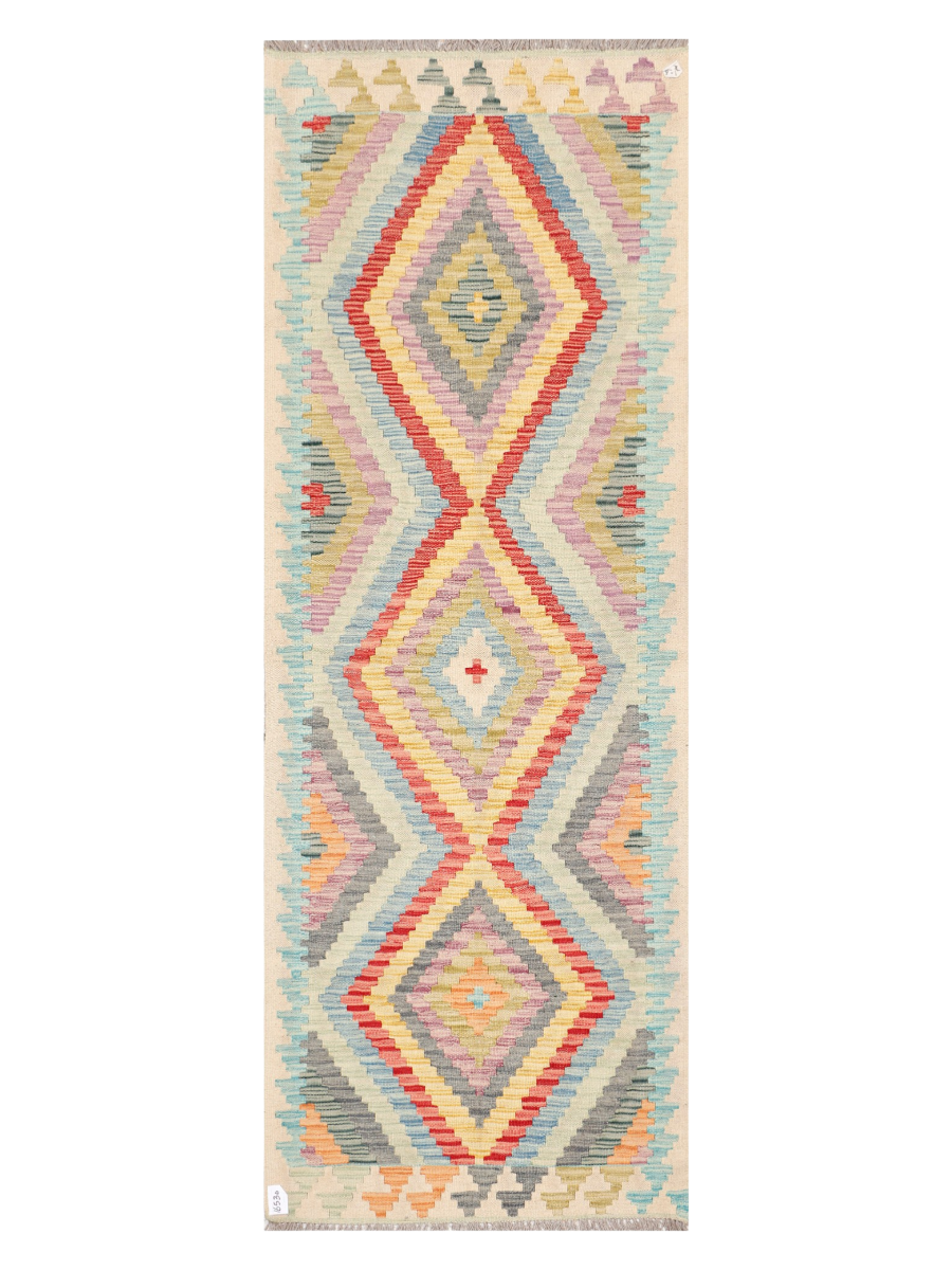 Chashma-ye Rawshan, Maimana Kilim Runner - 244 × 87 cm (8'0" x 2'10")-0