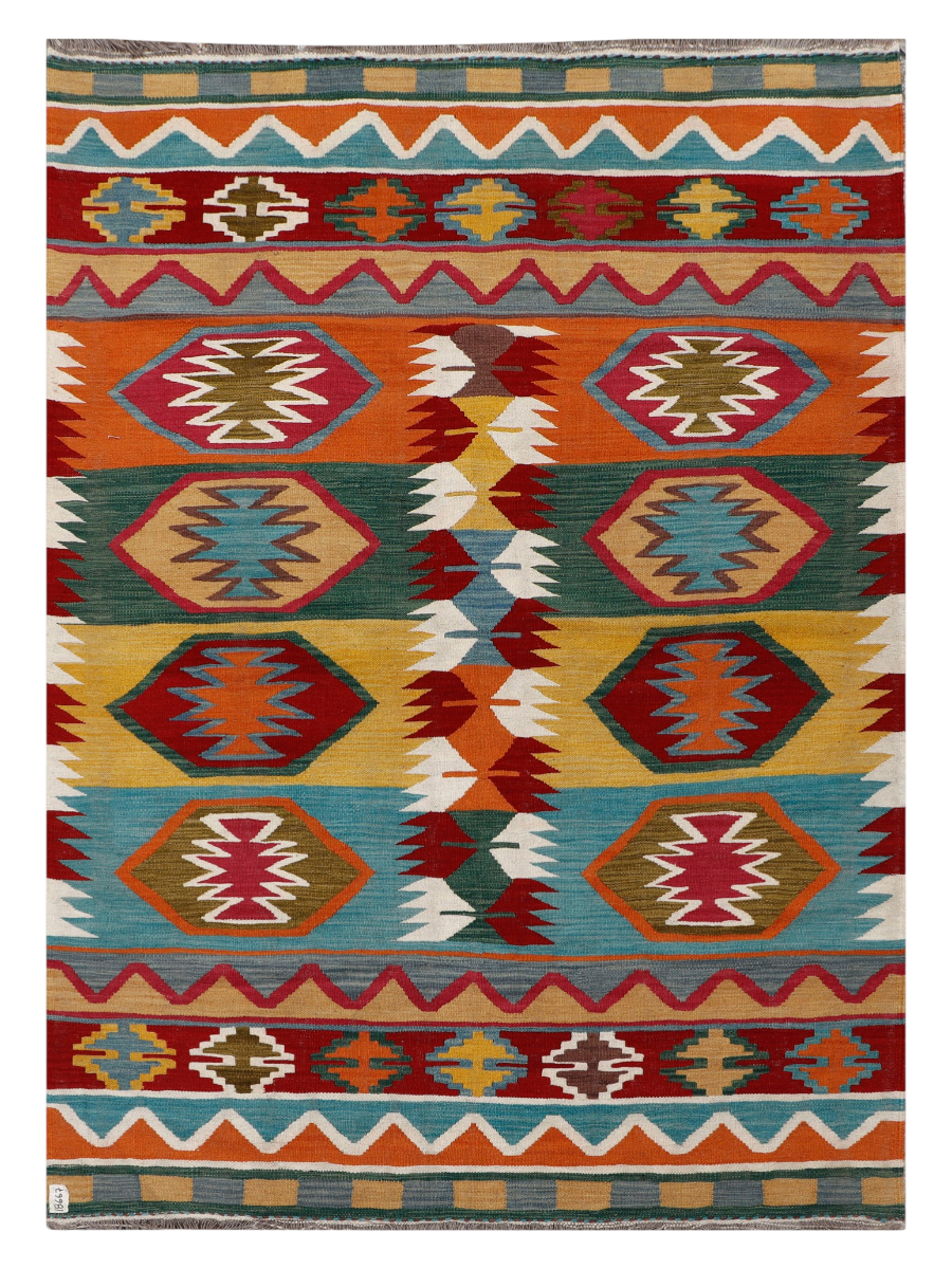 Chashma-ye Sabz, Maimana Kilim - 233 × 168 cm (7'8" x 5'6")-0