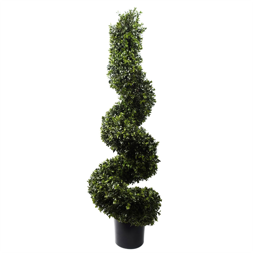 Leaf 120cm Spiral Boxwood Artificial Tree UV Resistant Outdoor-0