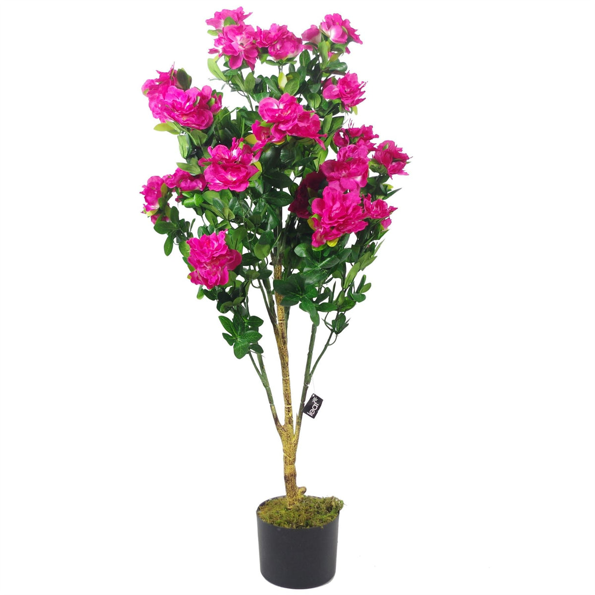 Artificial Blossom Tree Pink Copper Planter 100cm Realistic Plant Design Azalea Botanik-3