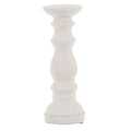 Matt White Small Ceramic Column Candle Holder-0