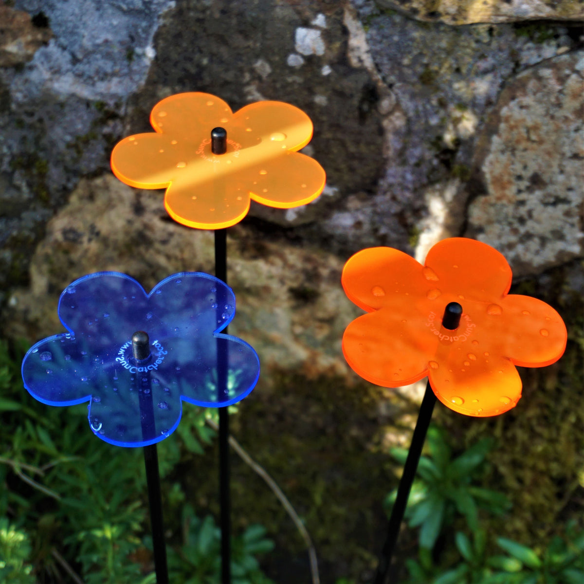 Garden Décor Ornaments Set of 3 'Blossoms'-1