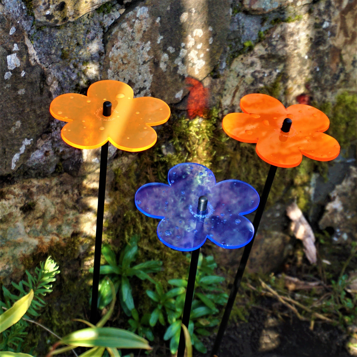 Garden Décor Ornaments Set of 3 'Blossoms'-0