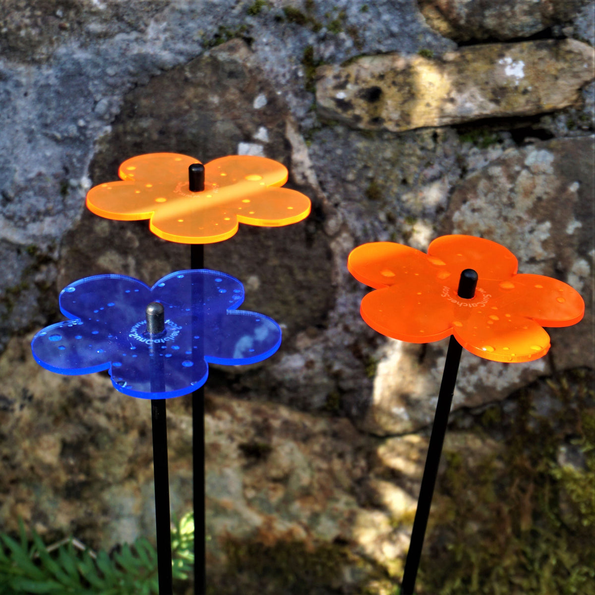 Garden Décor Ornaments Set of 3 'Blossoms'-2