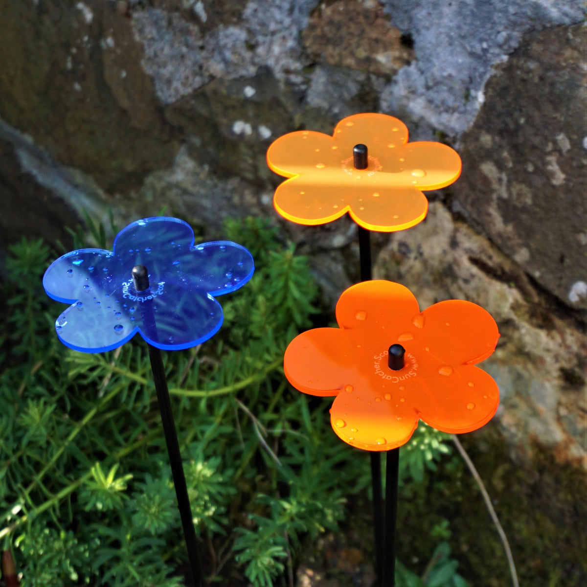 Garden Décor Ornaments Set of 3 'Blossoms'-3