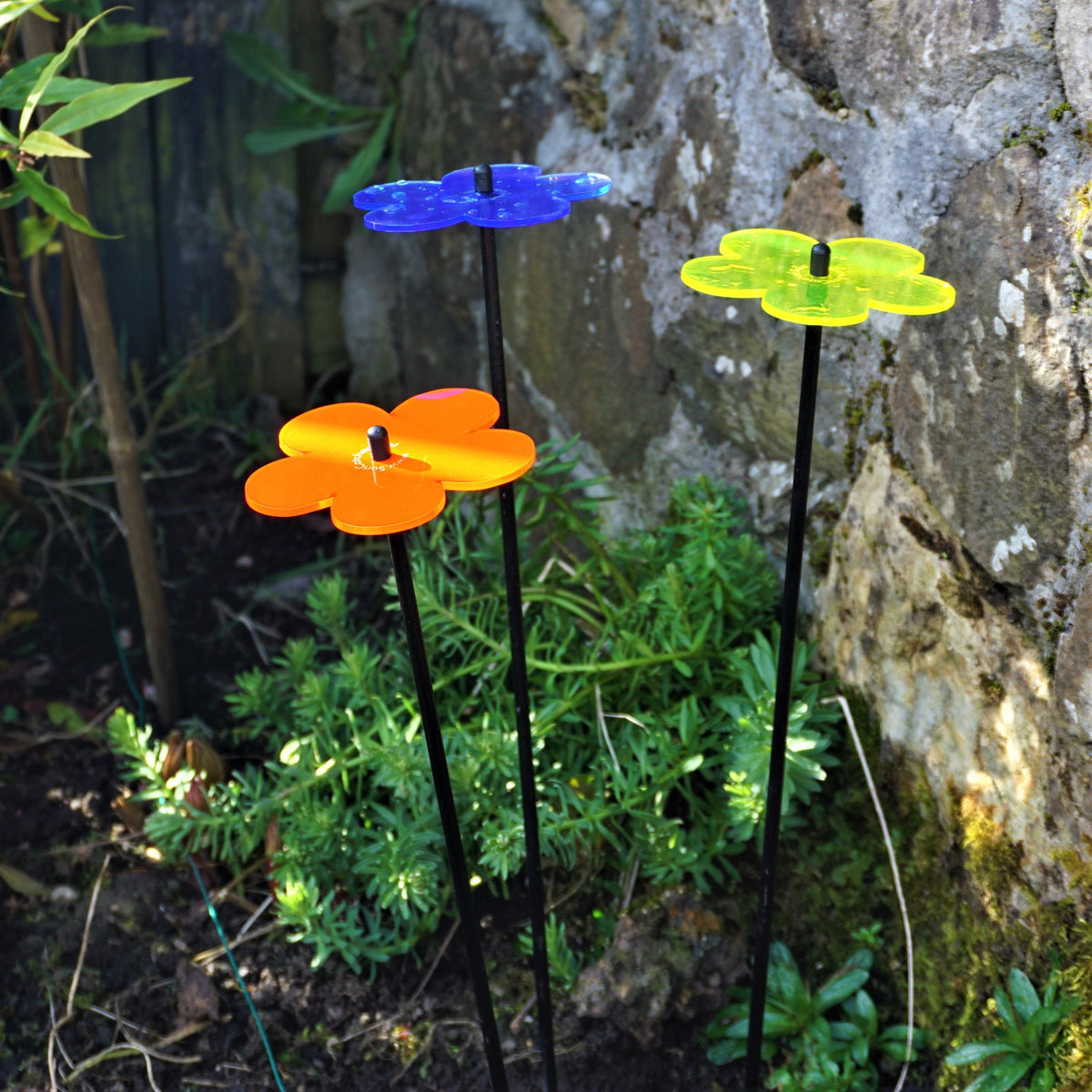 Garden Décor Ornaments Set of 3 'Blossoms'-10