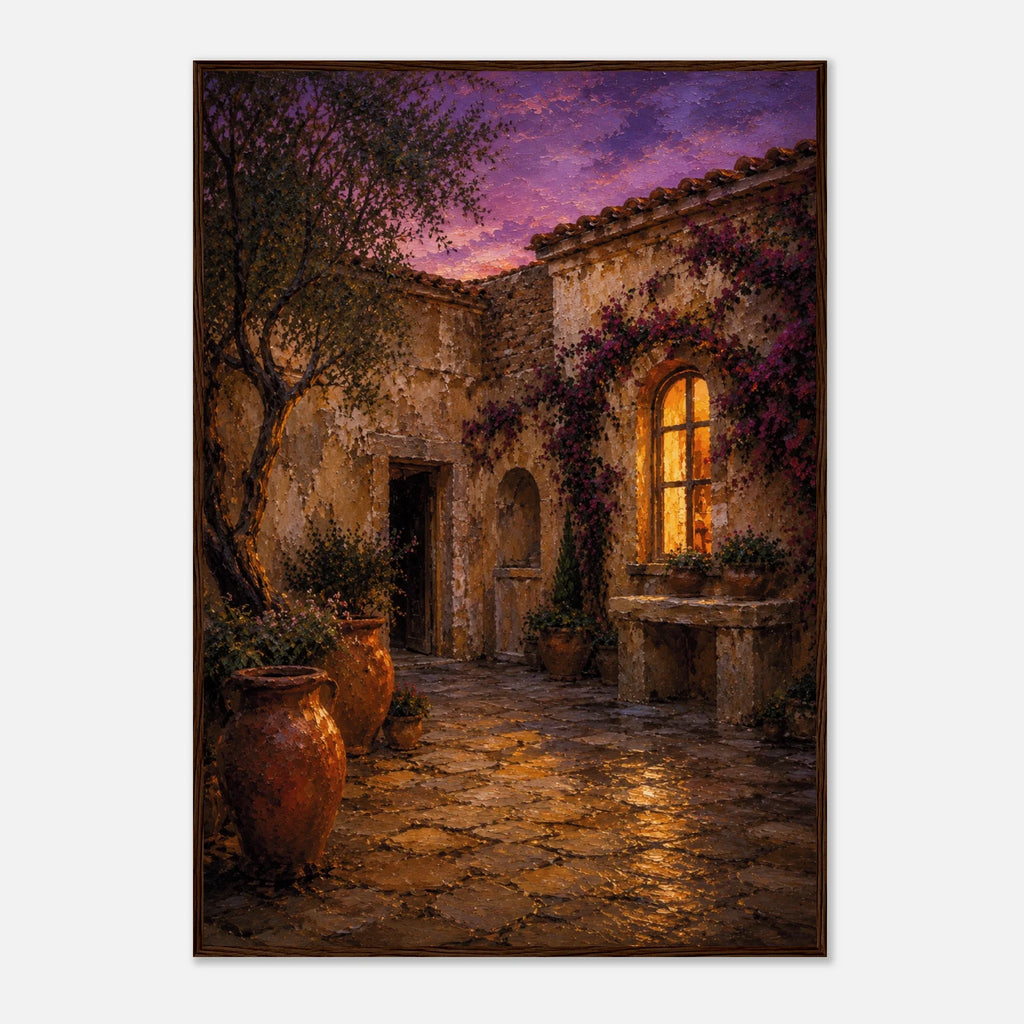 MEDITERRANEAN STUDIES — Night Courtyard, Framed Art Print-0