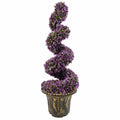 90cm Purple Large Leaf Spiral with Decorative Planter-0