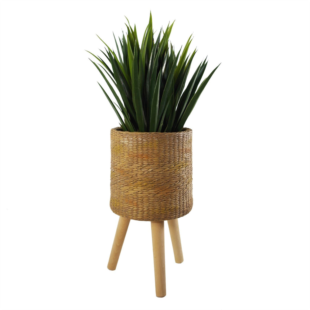 54cm x 30cm Rattan Effect Composite Large Planter-4