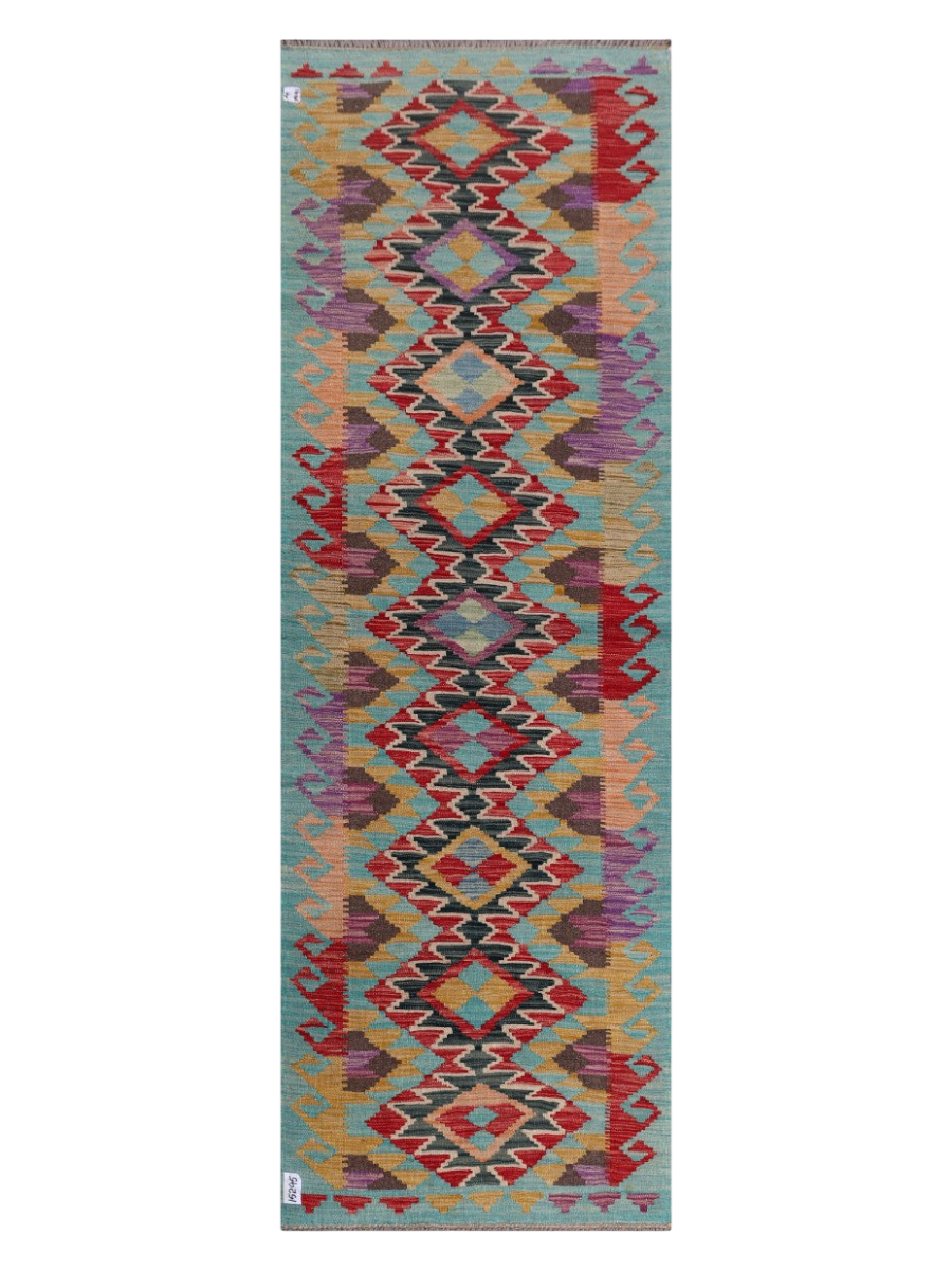 Asman-e Naw, Maimana Kilim Runner - 245 × 82 cm (8'0" x 2'8")-0
