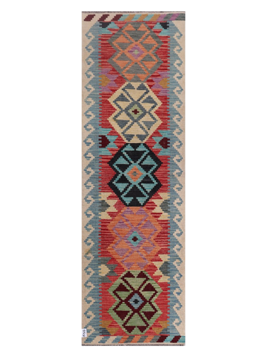 Setara-ye Rawshan, Maimana Kilim Runner - 249 × 79 cm (8'2" x 2'7")-0