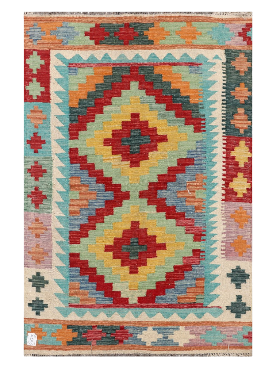 Jui-ye Aabi, Maimana Kilim - 160 × 106 cm (5'3" x 3'6")-0