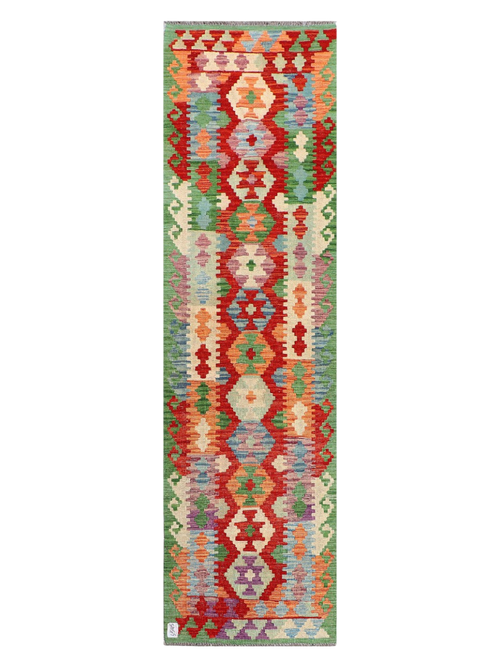 Anar-e Talayi, Maimana Kilim Runner - 283 × 80 cm (9'3" x 2'7")-0