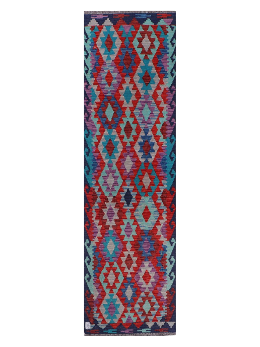 Mowj-e Sheerin, Maimana Kilim Runner - 286 × 81 cm (9'5" x 2'8")-0