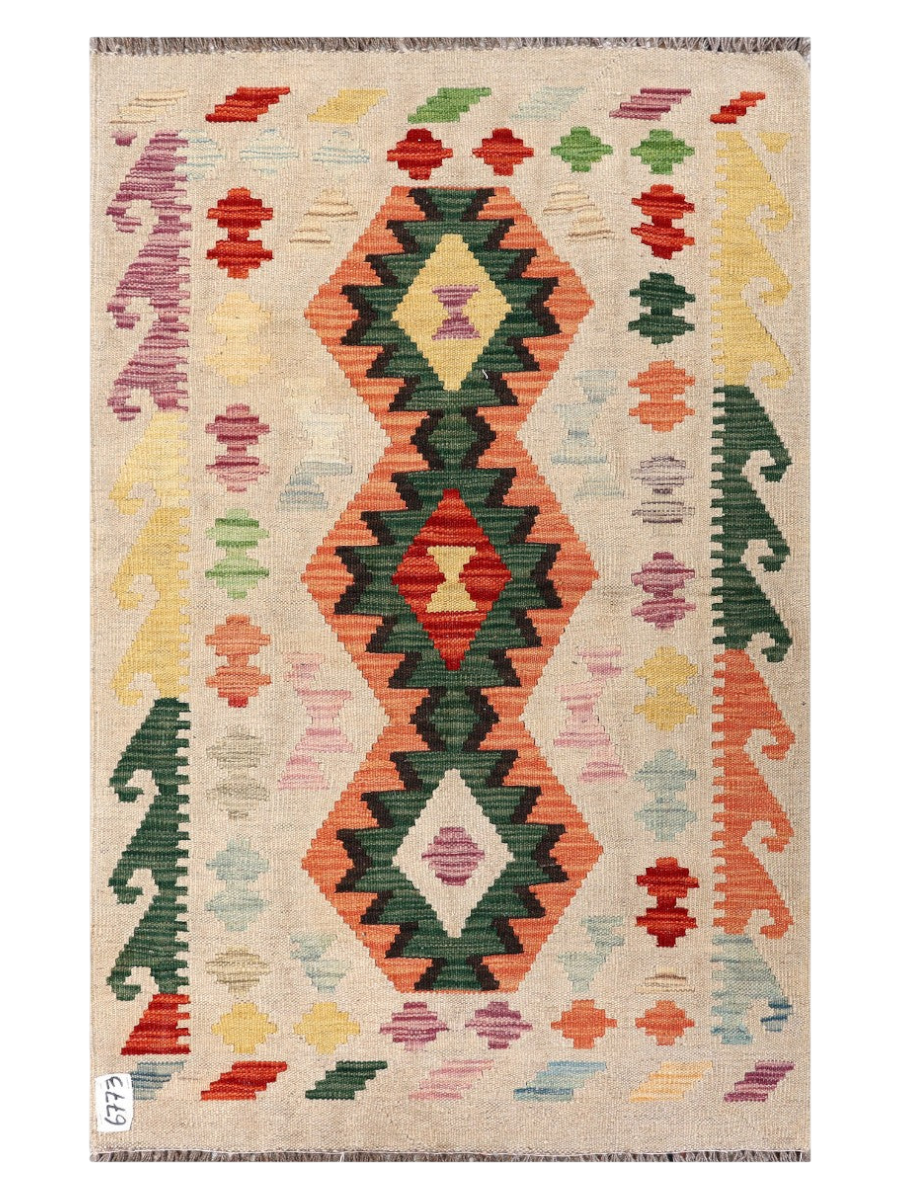 Naqsh-i Rawshan, Maimana Kilim - 128 × 82 cm (4'2" x 2'8")-0