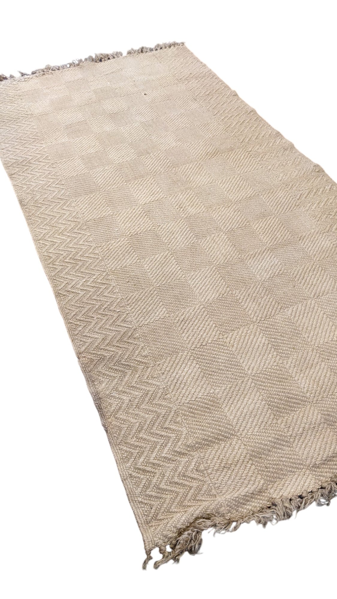 Flatweave Natural Jute Rug - 244 × 119 cm-2