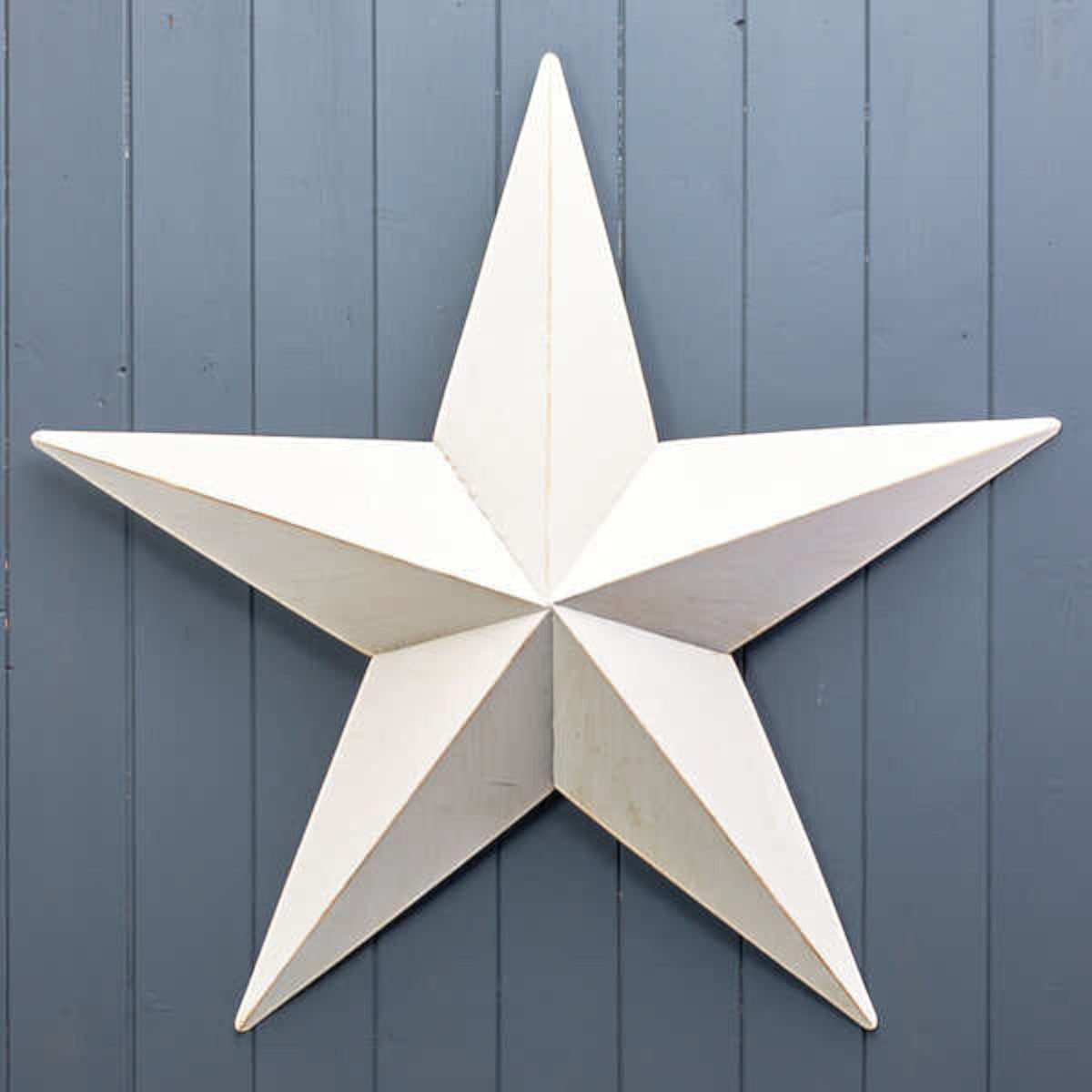 Extra Large White Metal Star Decoration 74cm-1