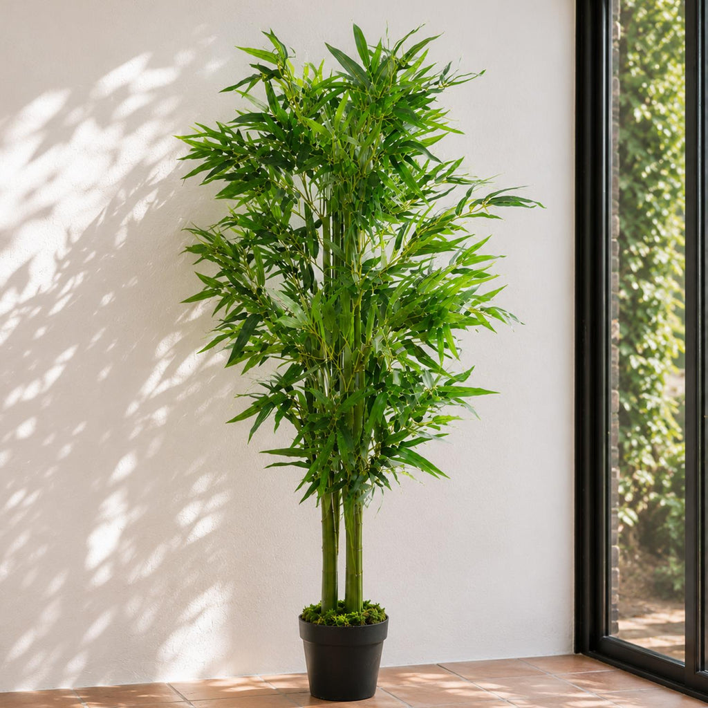 Artificial Bamboo Plants Trees Green 120cm UK-2