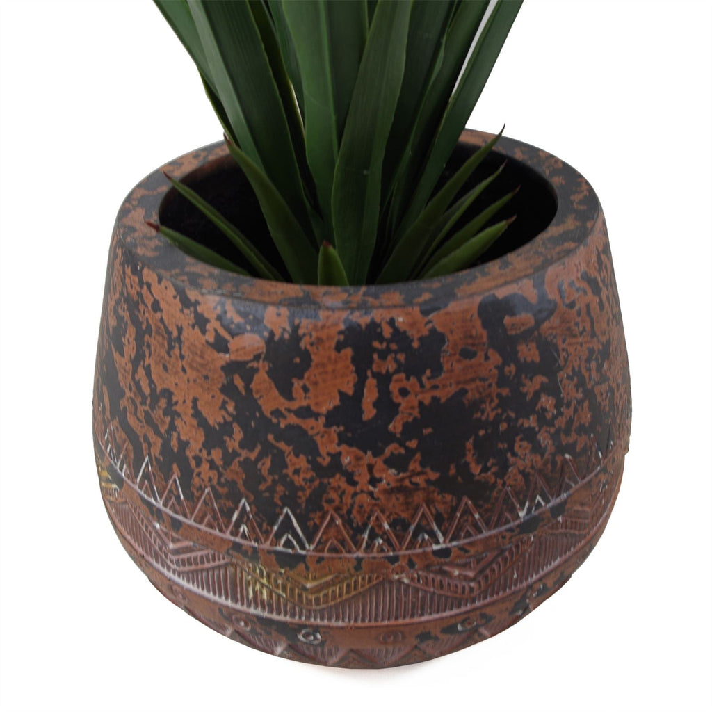 24cm x 30cm Large Zaturn Planter Brown / Black-4