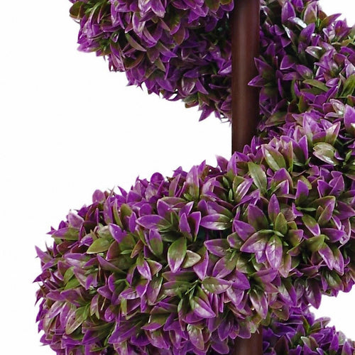 90cm Purple Large Leaf Spiral with Decorative Planter-1