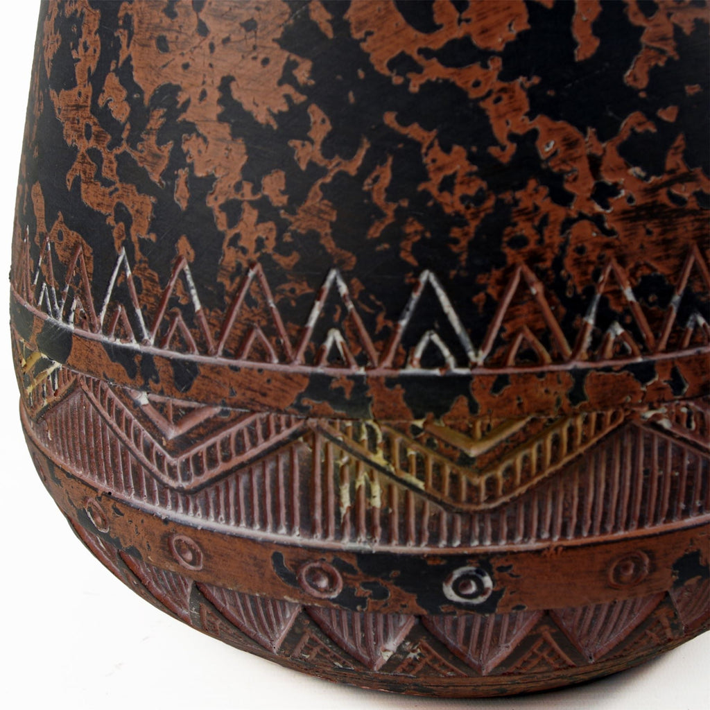 24cm x 30cm Large Zaturn Planter Brown / Black-3