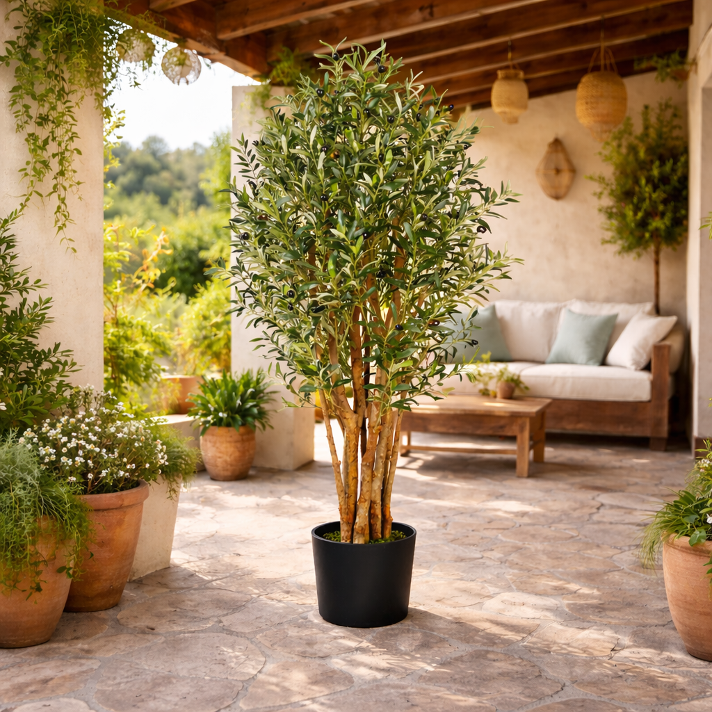 Artificial Olive Tree Plant Premium 125cm Luxury Olive Plants-1
