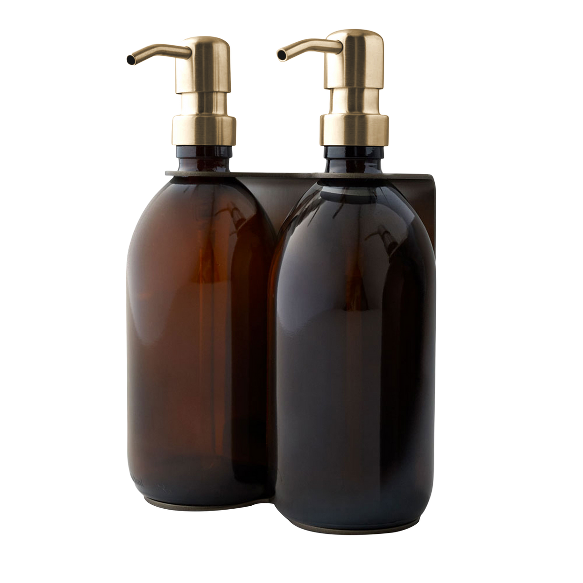Nickel Double Wall Mounted Soap Dispenser-4