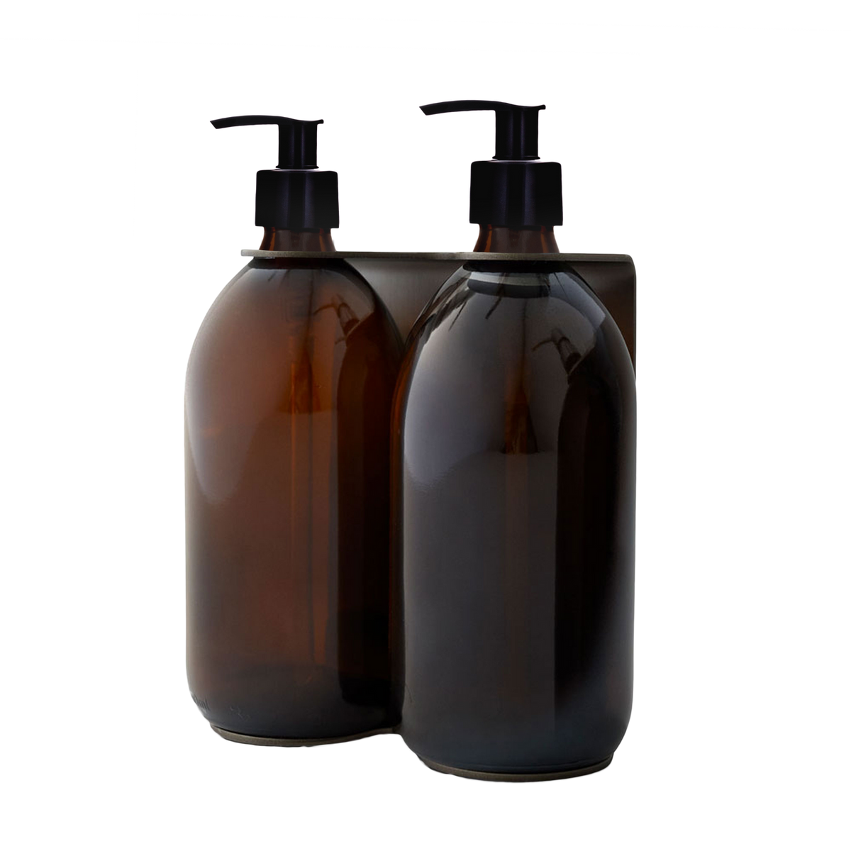 Nickel Double Wall Mounted Soap Dispenser-11